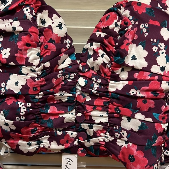 For Love And Lemons Penny Blouse in Fuchsia, Size XSmall - Picture 5 of 16